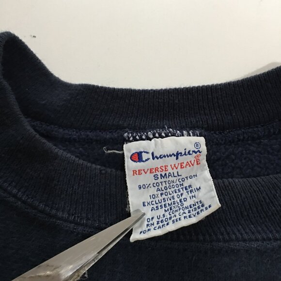 Vintage Champion Reverse Weave Sweatshirt Mens Small Blue 90s Faded - Picture 2 of 13